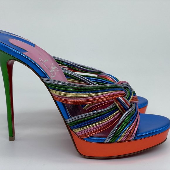 Christian Louboutin | Shoes | Christian Louboutin Multitaski Alta 2  Platform Mules Sandals Heels Shoes | Poshmark